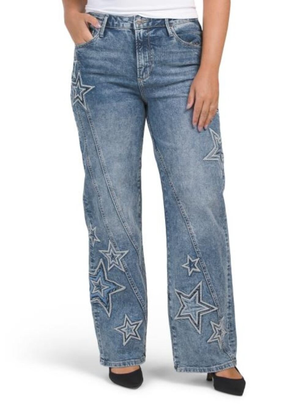 DRIFTWOOD JEANS Ira Patriotic Patchwork Jeans